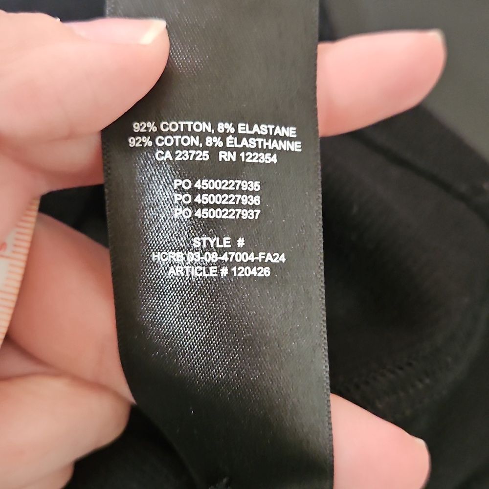 TNA Aritzia Womens Black Homestretch Henley Dress Size S Minimalist Preppy Basic - Picture 5 of 9